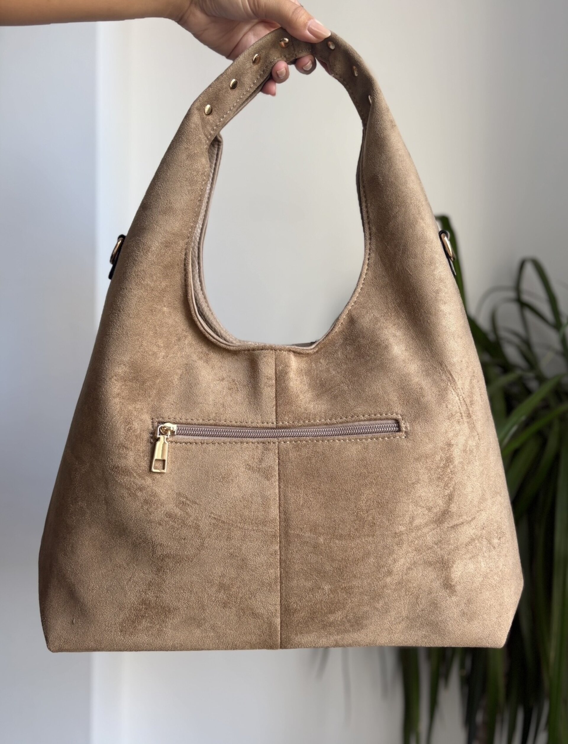 Bolso Tachas Taupe - 2